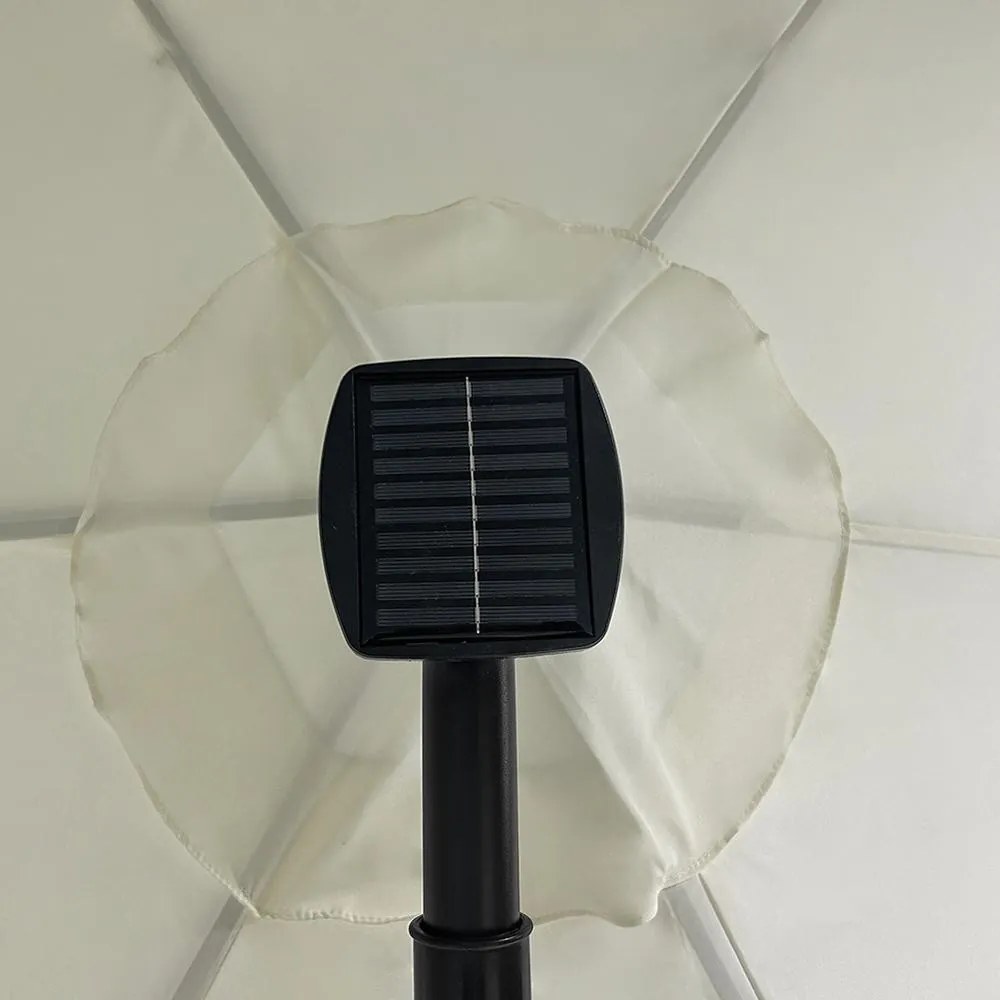 Umbrelă reglabilă AVENBERG SUNNY LED 300, diametru 3M, bej