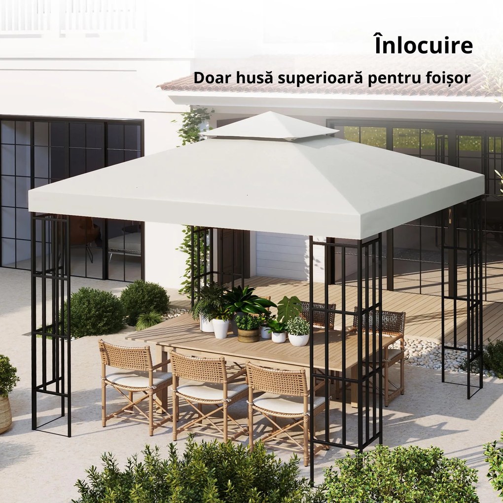 Acoperis de schimb pentru foisor dublu Outsunny, 3x3m | Aosom RO