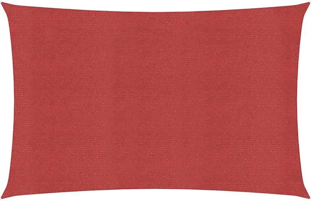 vidaXL Pânză parasolar, roșu, 2,5x5 m, HDPE, 160 g/m²