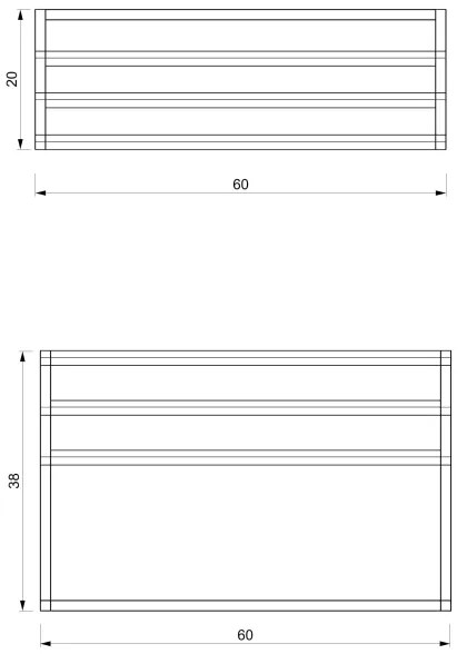 Suport de perete pentru prosoape 37x60 cm alb