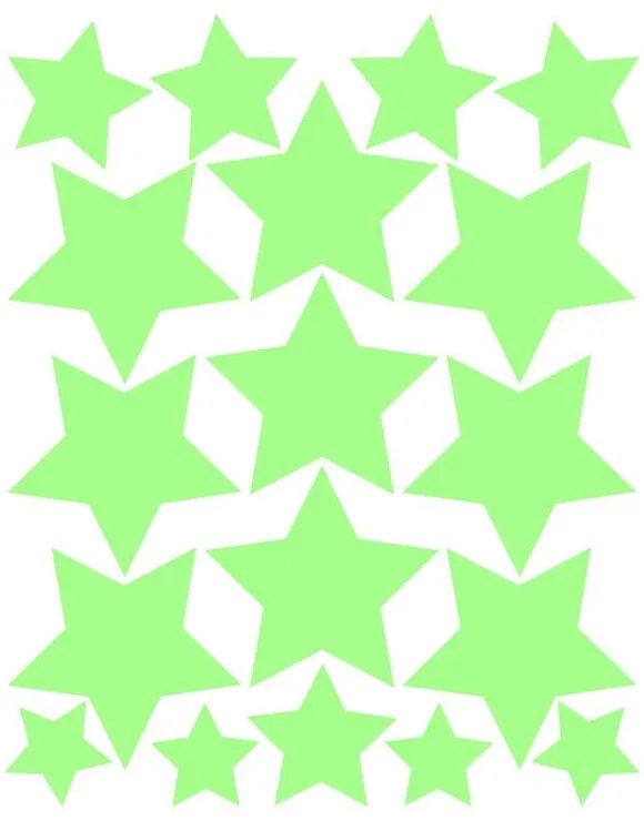 Autocolant fosforescent Fanastick Simple Stars