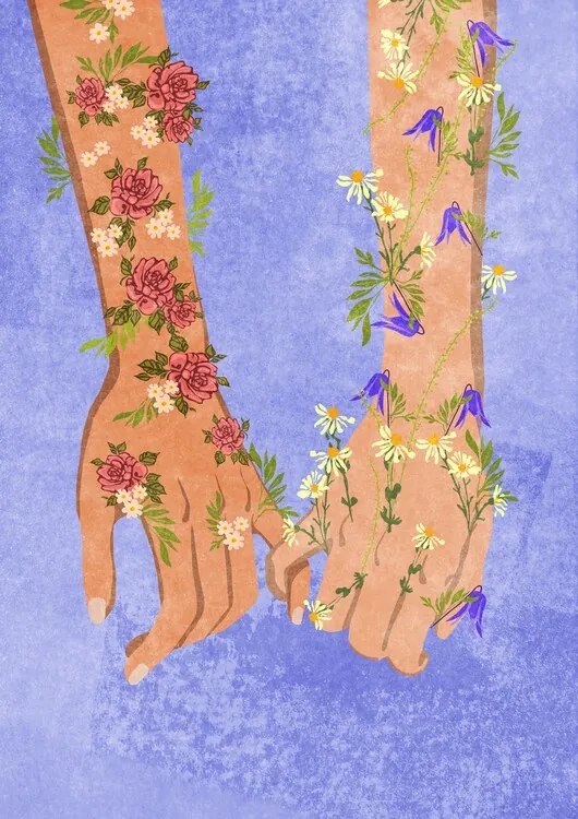 Ilustrație Holding hands, Raissa Oltmanns