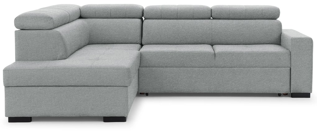 Colțar extensibil Modeno L stânga - gri țesătură împletită Ado 1615