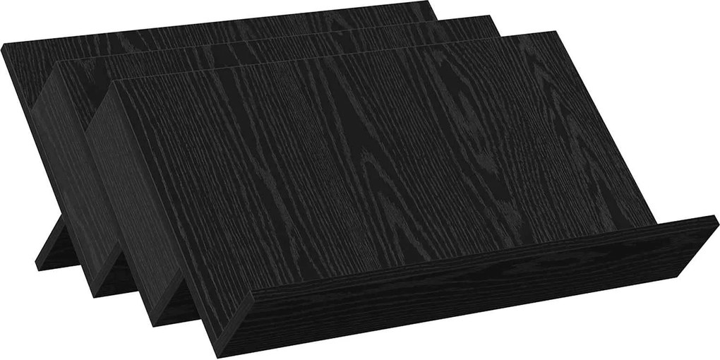 vidaXL Raft pentru reviste cu raft Stejar Negru 65 x 53 x 28,5 cm