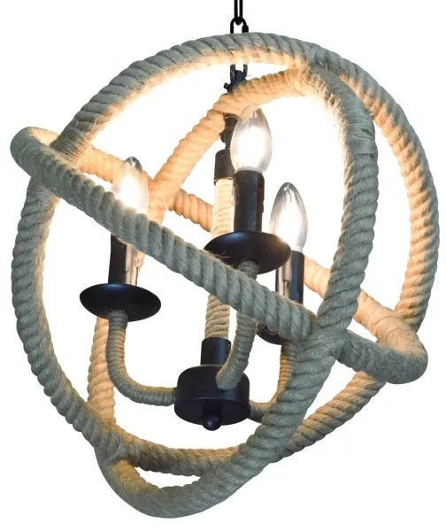 Lustră LED pe lanț ROPE GLOBO 3xE14/4,3W/230V