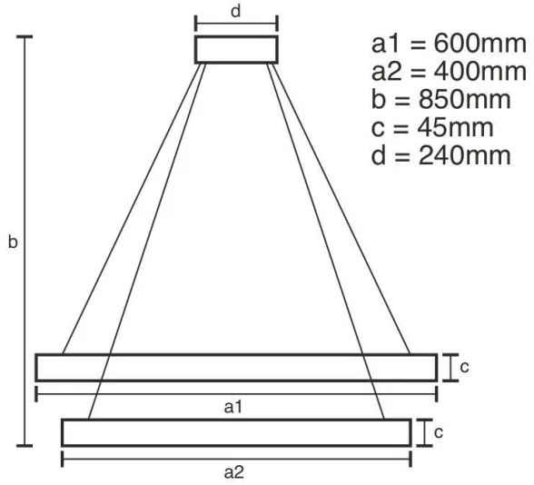 Lustră LED dimabilă pe cablu LED/120W/230V 3000-6500K + telecomandă