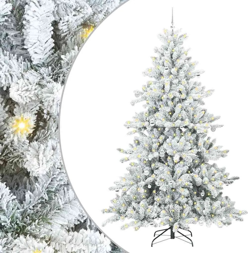 vidaXL Brad de Crăciun artificial cu ramuri articulare Alb 240 cm