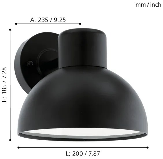 Eglo 96207 - Corp de iluminat perete exterior ENTRIMO 1xE27/60W