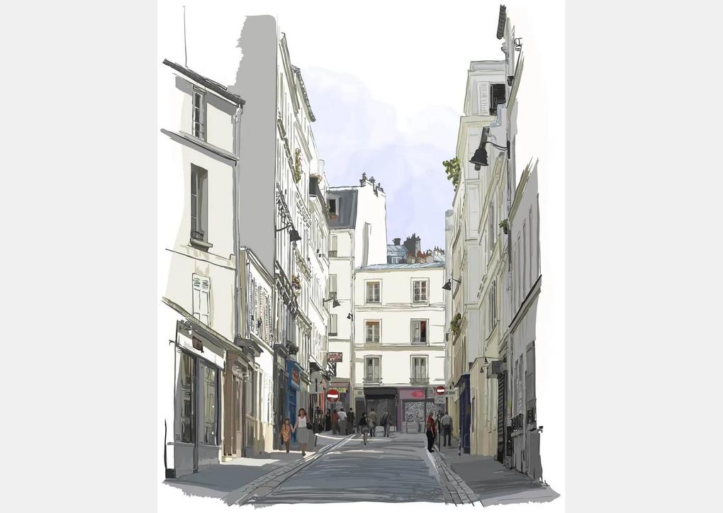 Fototapet. Rue Montmartre, Paris. Art.060031