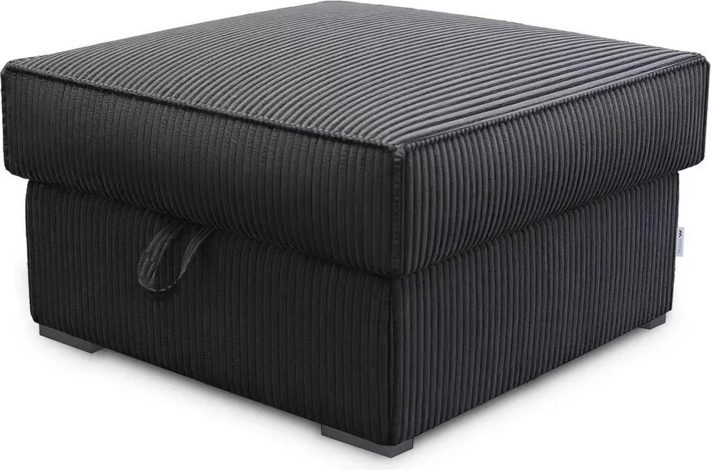 Taburet SMART COSARO XL cu spatiu de depozitare 71x71 cm, negru