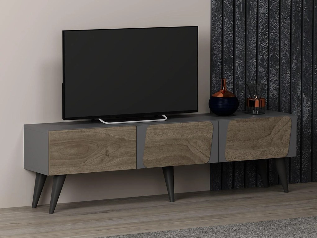 Masă TV/Dulap Sepiva (antracit + Nuc) . 1095261