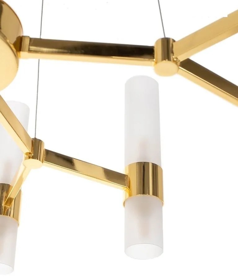 Lustra suspendata design mimimalist Tub 10 auriu
