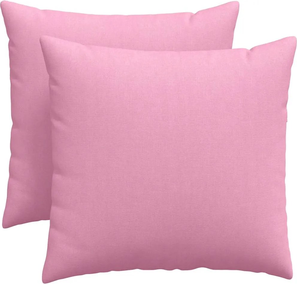 vidaXL Perne pentru canapea 2 pcs Roz 50 x 50 cm țesătură