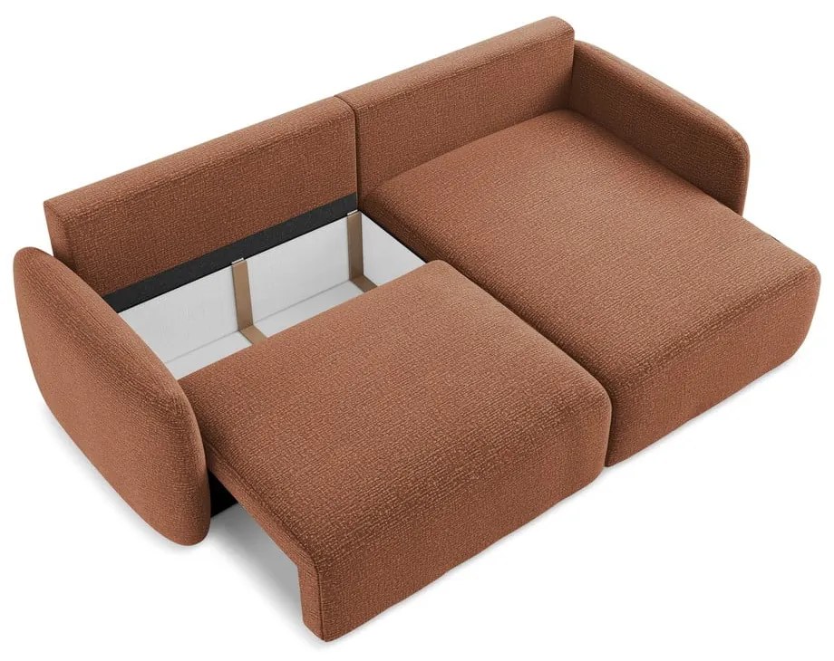 Colțar cărămiziu extensibil/cu spațiu de depozitare (cu colț pe partea dreaptă) Kalena – Makamii