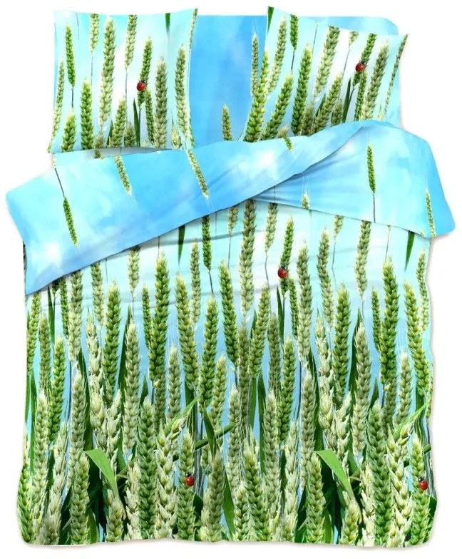 Lenjerie de microfibra POSANA verde Dimensiune lenjerie de pat: 2 buc 70 x 80 cm | 160 x 200 cm