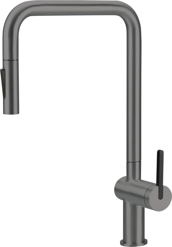 MOMI Baterie Bucătărie cu Pipă Extractibilă – Titan (BKM_D73N)