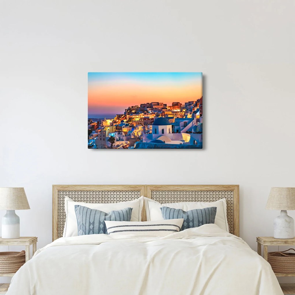 Tablou - Santorini în amurg (90x60 cm)