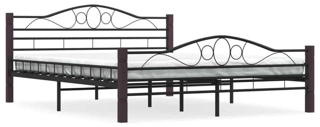 285294 vidaXL Cadru de pat, negru, 160 x 200 cm, metal