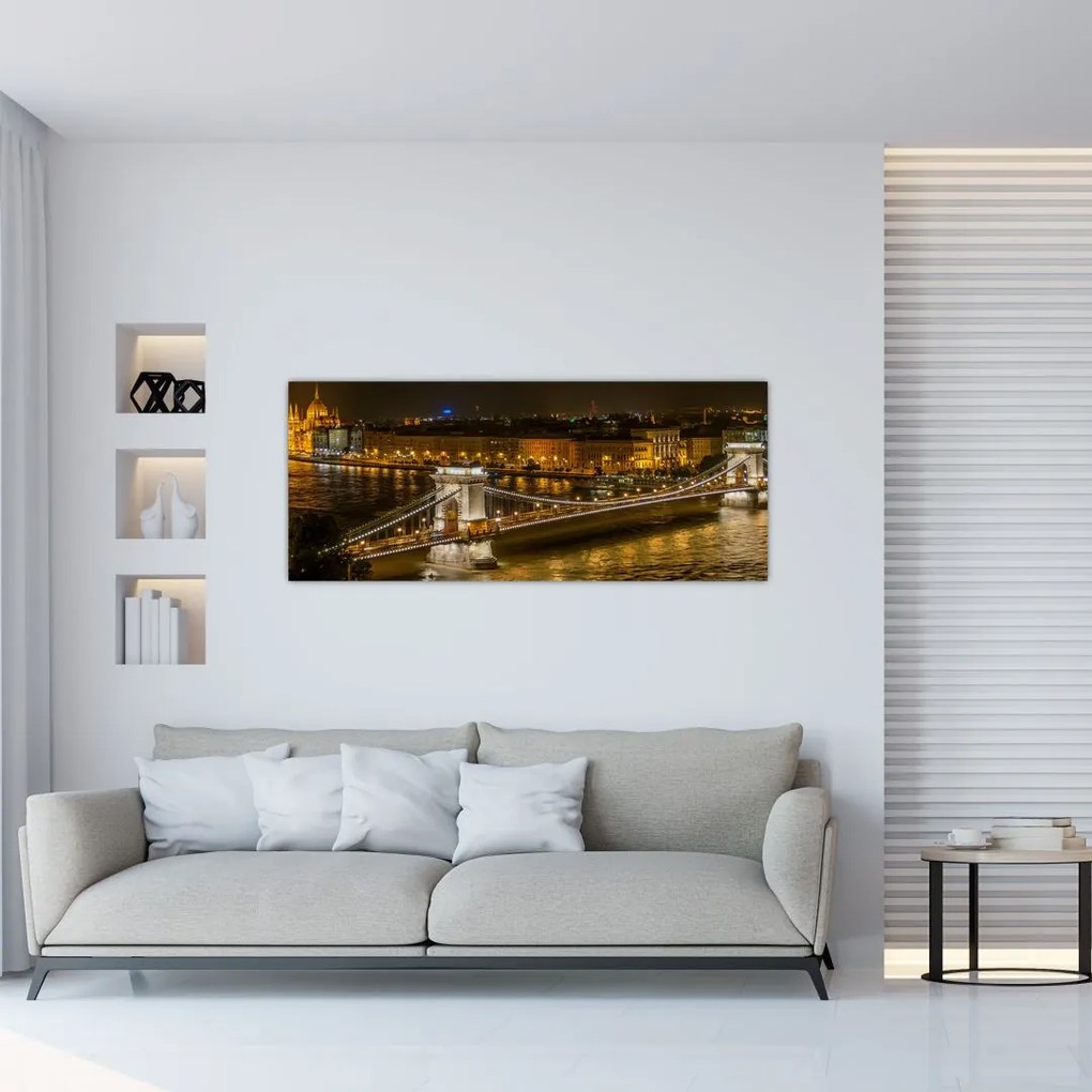 Tablou orașului nocturn (120x50 cm)