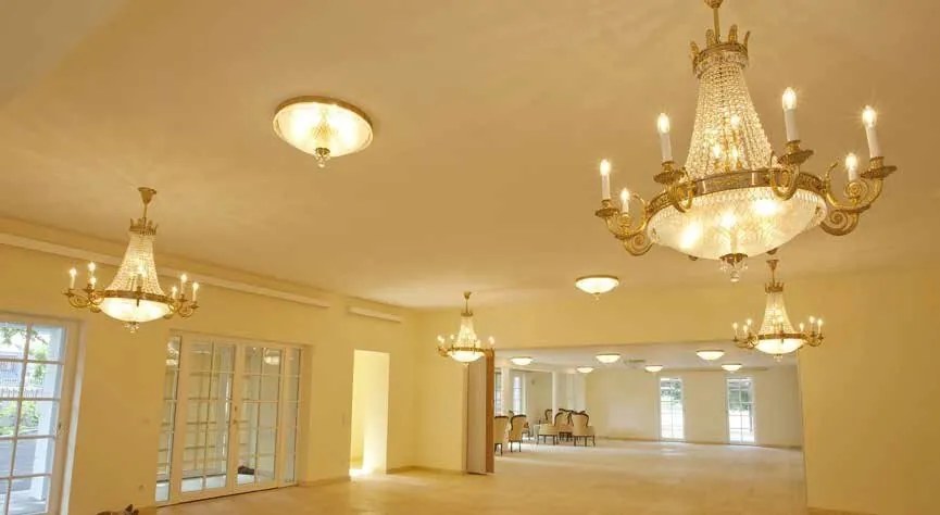Candelabru clasic din alama si cristale Schöler Empire 55cm