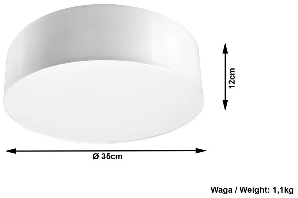 Plafonieră Sollux Atis Ceiling, alb