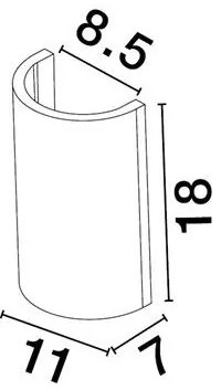 Aplica de perete ambientala din ghips Luz