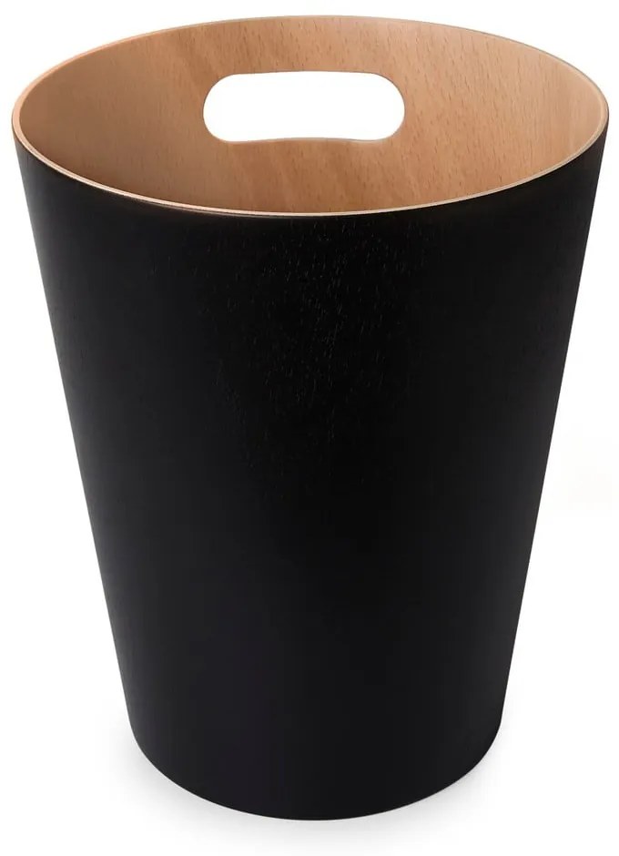 Coș de gunoi Umbra Woodrow, 7,5 l, negru