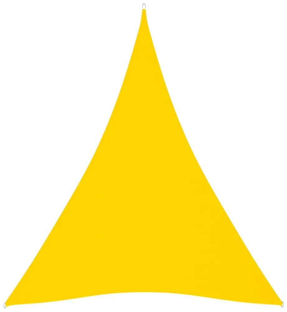 Parasolar, galben, 5x6x6 m, tesatura oxford, triunghiular Galben, 5 x 6 x 6 m