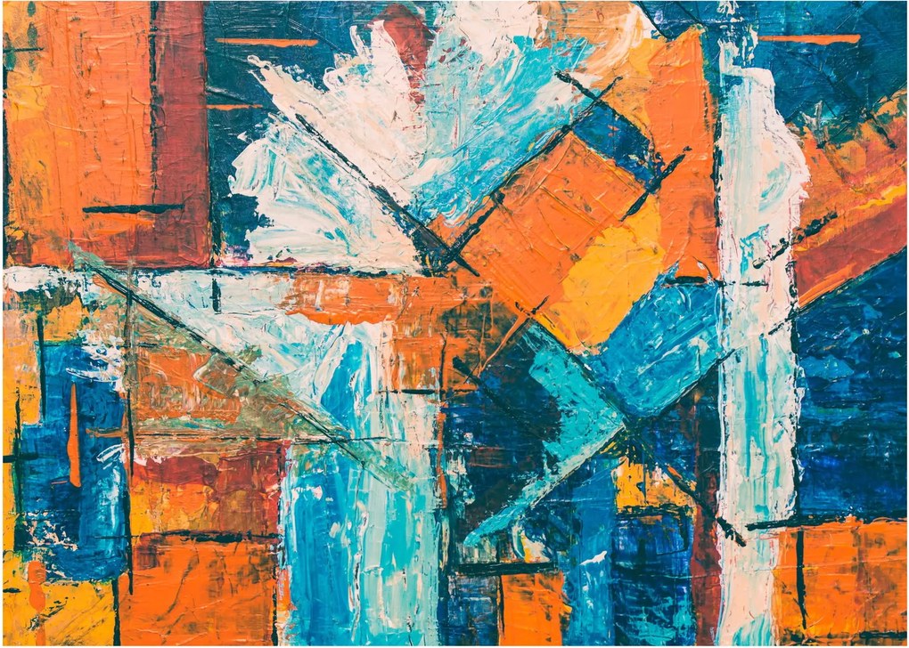 Tablou pe sticlă - Abstract (70x50 cm)