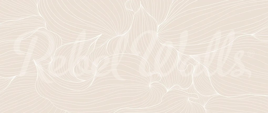 Fototapet, Plantain Lilies, Warm Beige, Rebel Walls