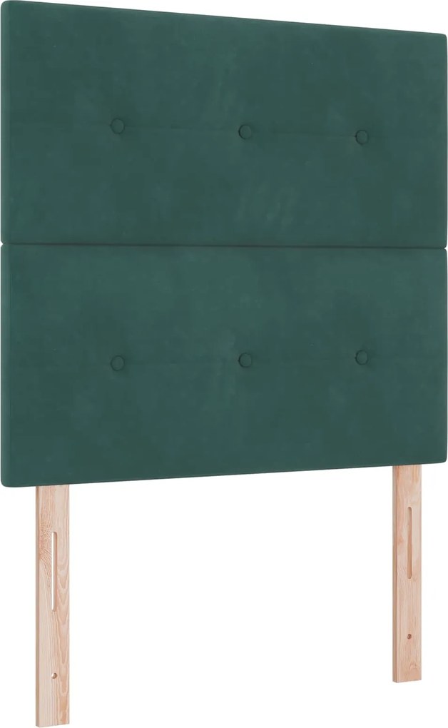 vidaXL Tăblie LED cu benzi LED Manual Verde 80 cm Catifea