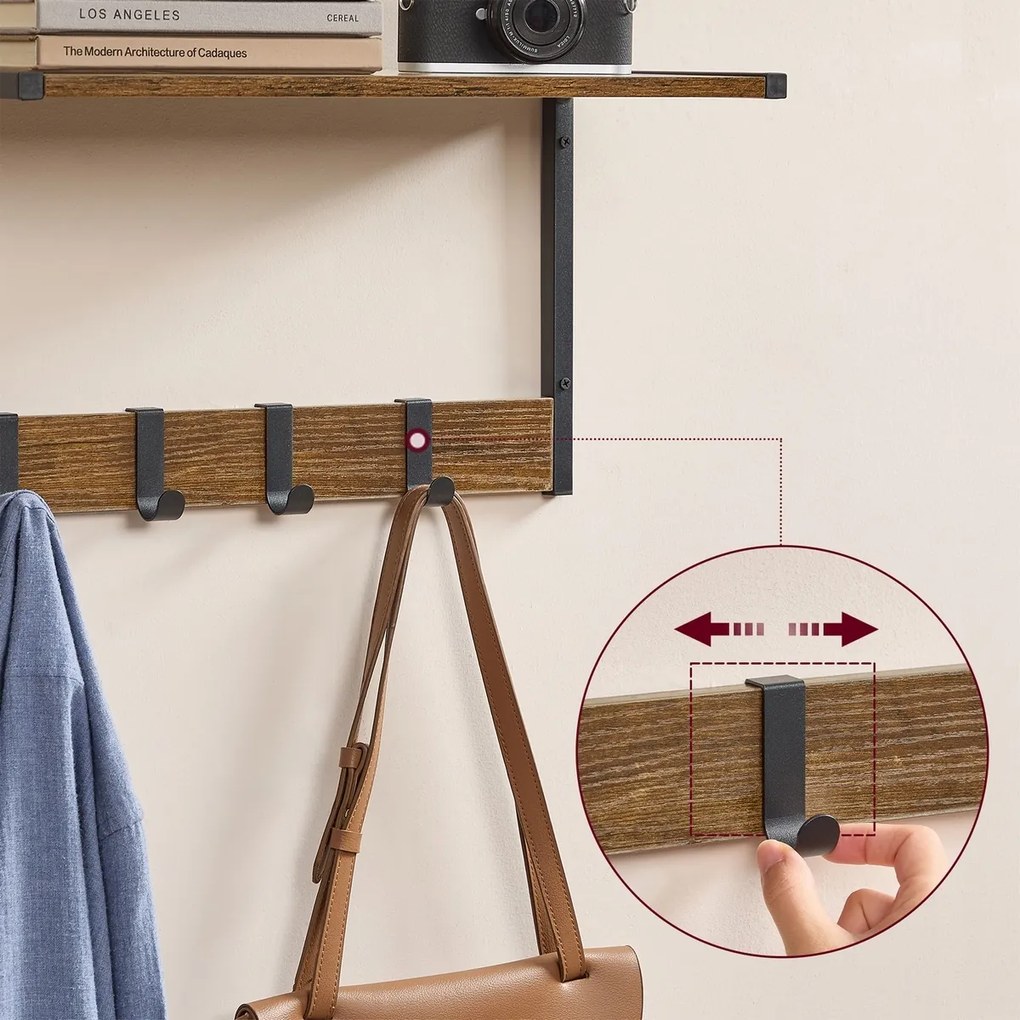 Set de rafturi de perete E1083 OLW, lemn vechi, 2buc.