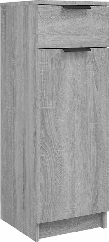 vidaXL Dulap de baie, sonoma gri, 32x34x90 cm, lemn prelucrat