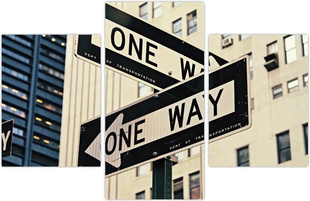 Tablou - New York ONE WAY (90x60 cm)