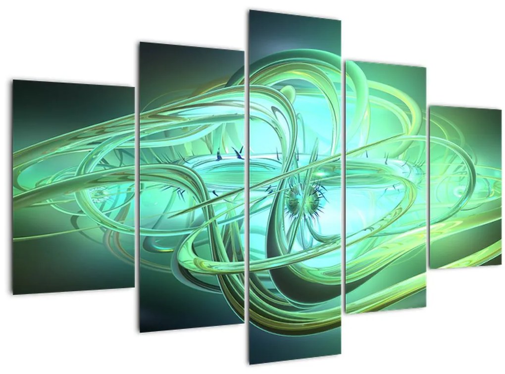 Tabloul cu abstracție verde (150x105 cm)