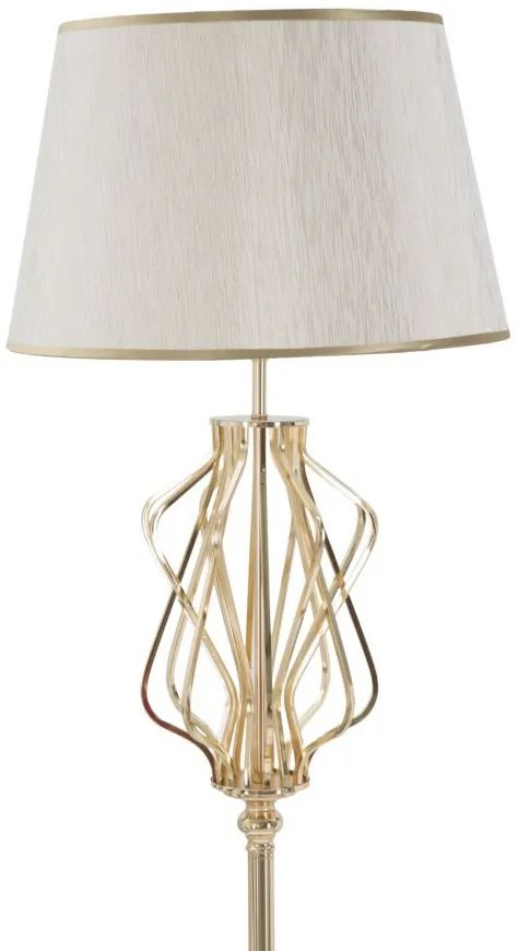 Lampadar auriu/crem din metal, Soclu E27 Max 40W, ∅ 40 cm, Glam Mauro Ferretti