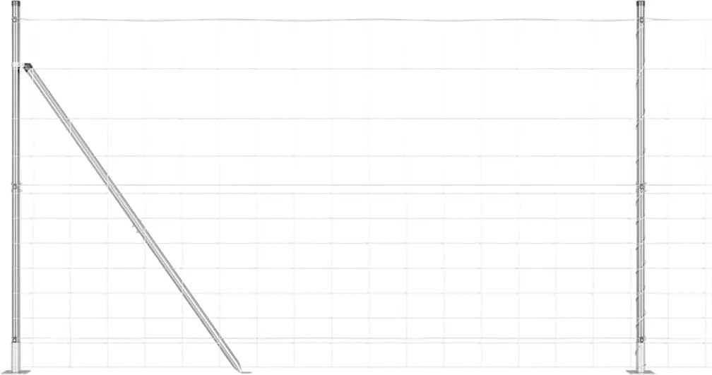 vidaXL Stâlp de gard. Galvanizat 25 x 1,4 m Oțel