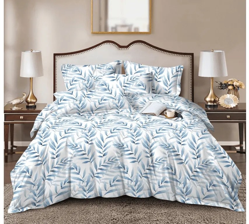 Lenjerie de pat din microfibra KOVENDI albastru-alb Dimensiune lenjerie de pat: 70 x 90 cm | 140 x 220 cm