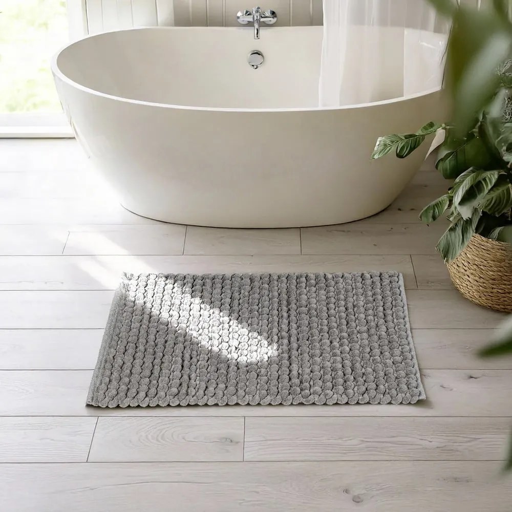 Covoraș de baie gri din material textil 50x80 cm Solivo – Wenko