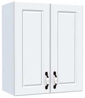 Corp superior 60 cu 2 usi cu scurgator de vase Zebra MDF alb drept