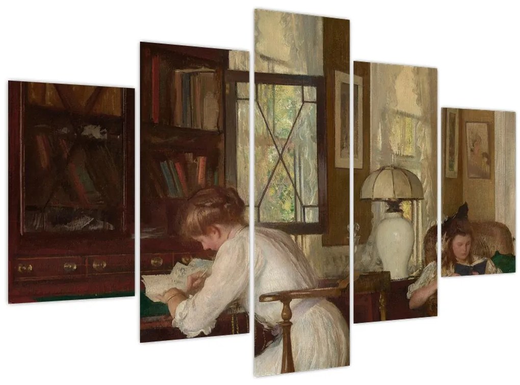 Tablou - Edmund Tarbell, Josephine and Mercie, reproducere (150x105 cm)