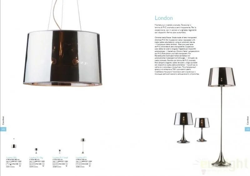 Lampadar modern LONDON CROMO PT1 032382