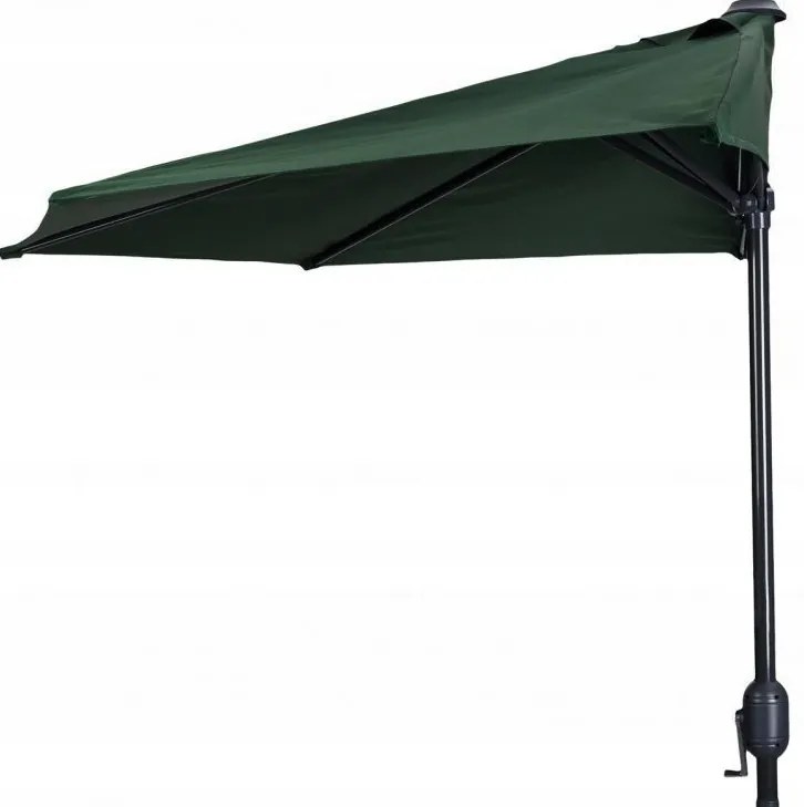 Umbrelă pentru soare de grădină semicirculară verde închis