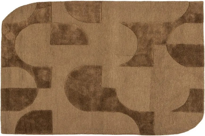 Covor maro din amestesc de lână 170x240 cm Livo – WOOOD