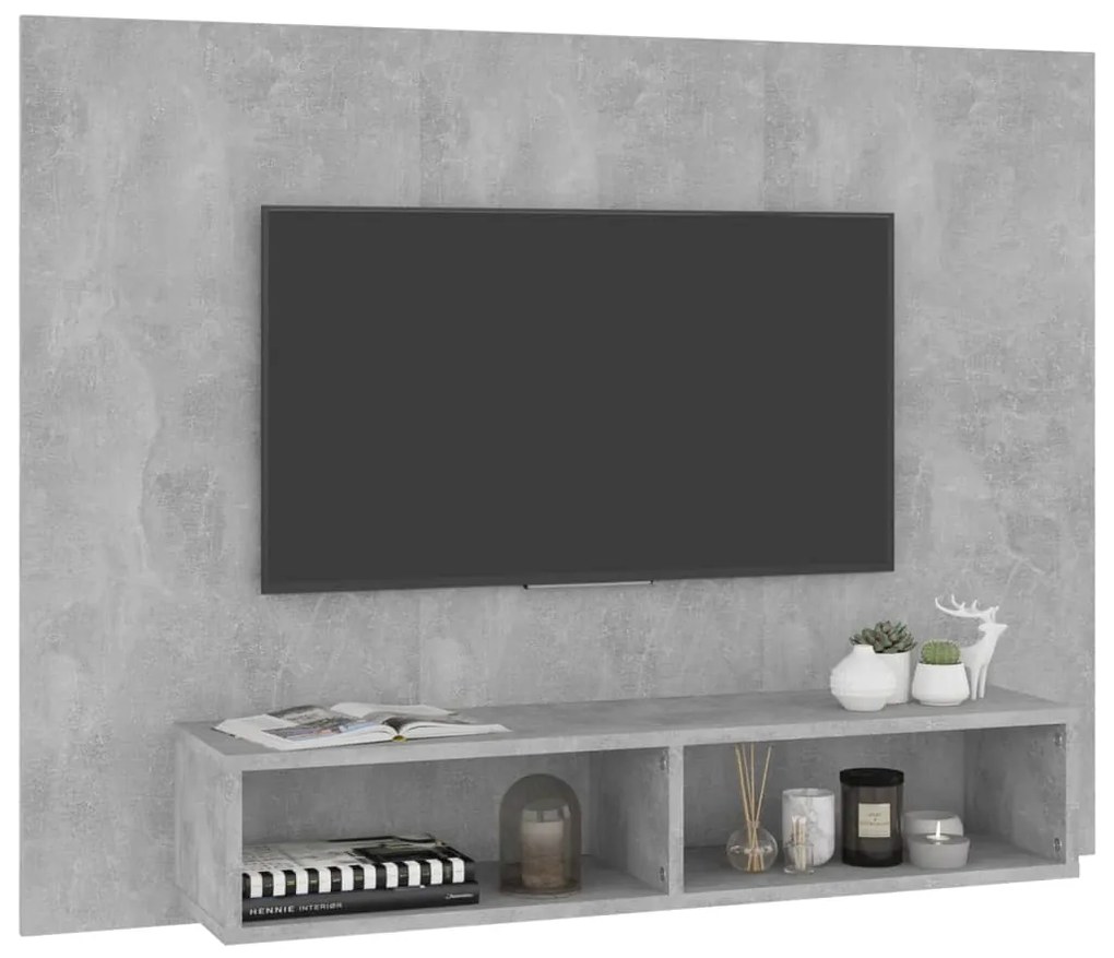 Comoda TV de perete, gri beton, 120x23,5x90 cm, PAL 1, Gri beton