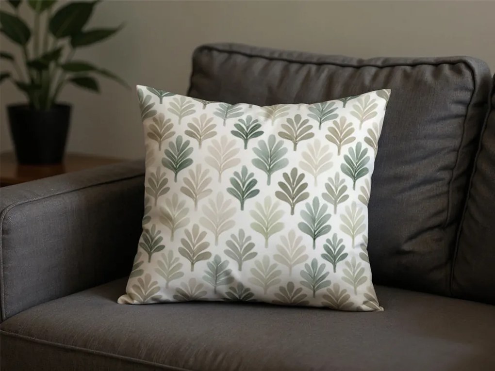Fata de perna din microfibra TREES & STARS 45x45 cm, verde