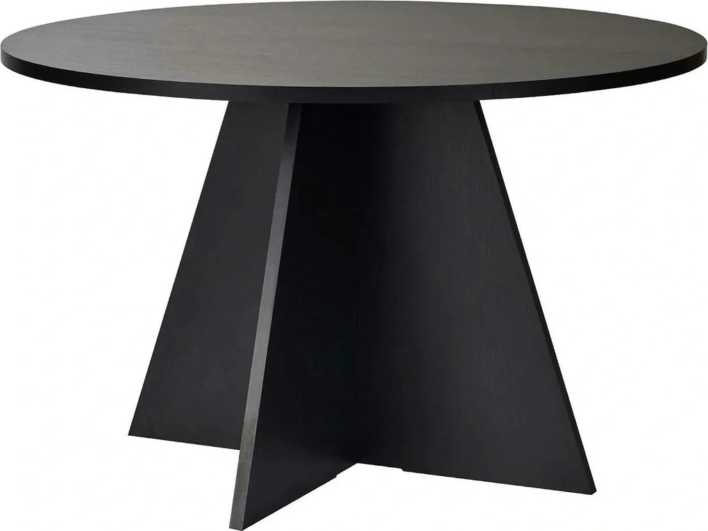 Masa VIRELLA, negru, PAL, 120x120x75 cm