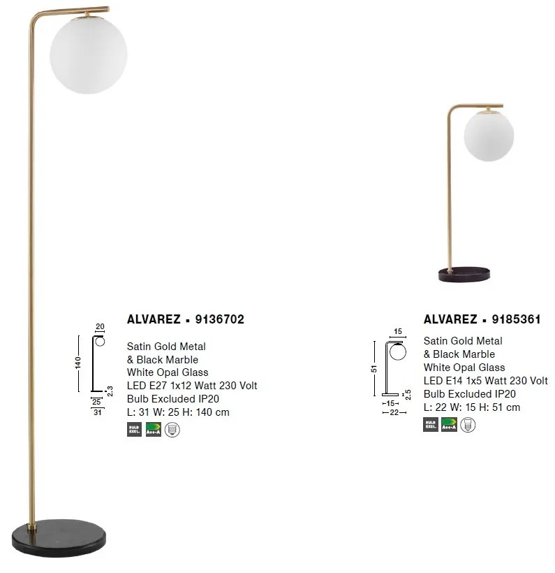 Lampadar / Lampa de podea design modern Alvarez NVL-9136702