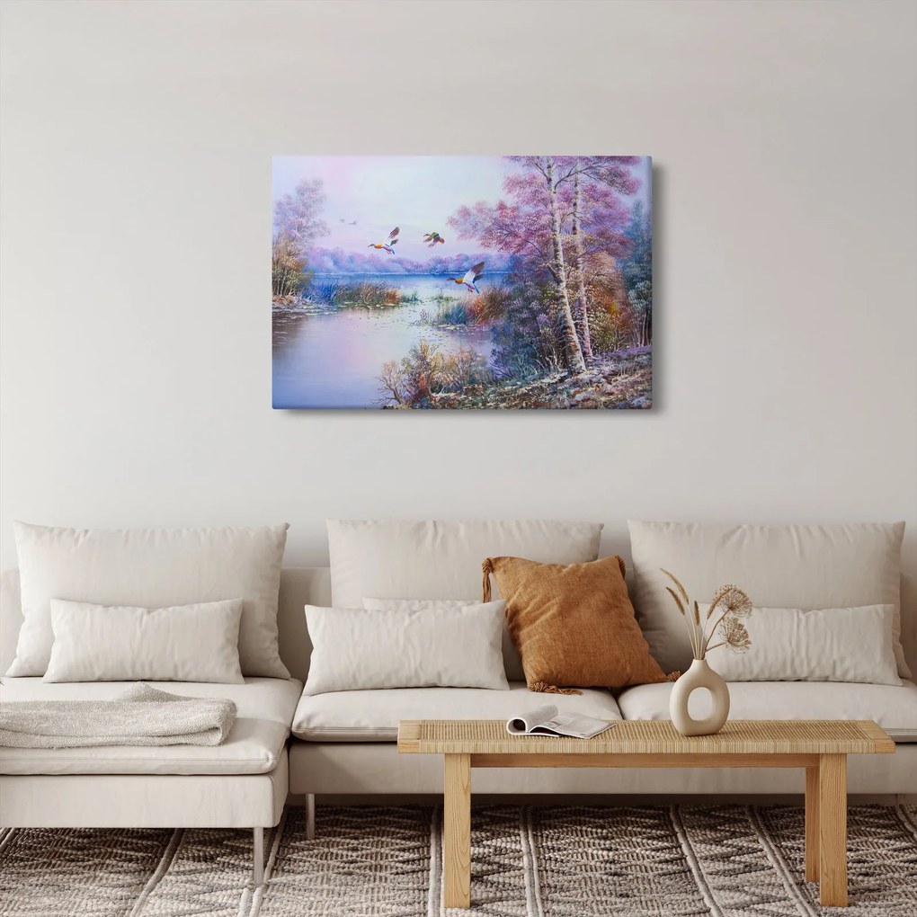 Tablou - Sosirea toamnei, pictură în ulei (90x60 cm)