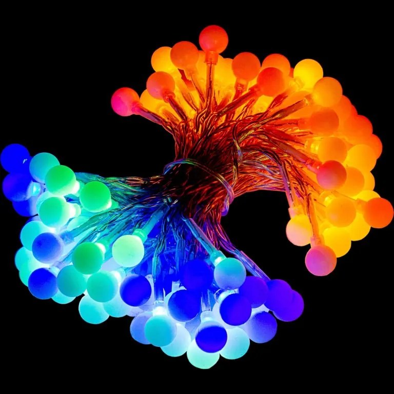 Iluminat de petrecere -5m,50 de LED-uri, colorate,cu baterii